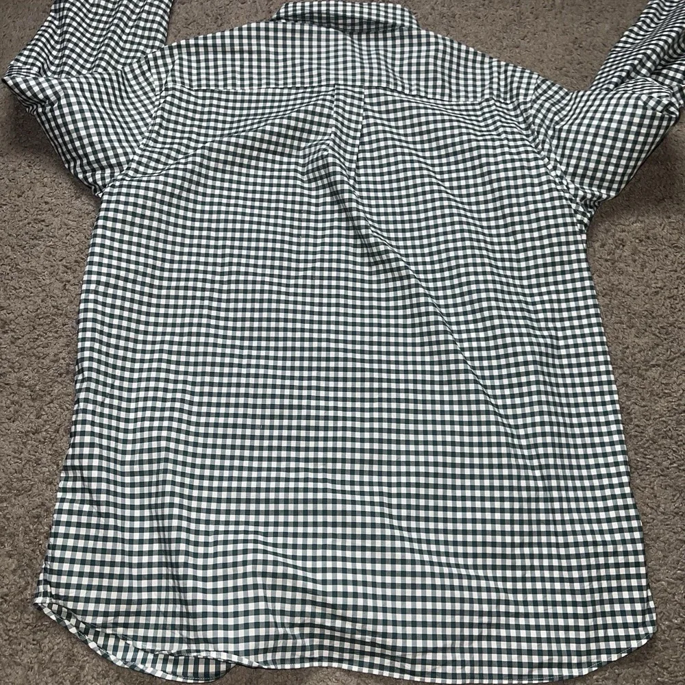 Vineyard Vines Mens On-The-Go Performance Gingham Shirt Green White Large brrr